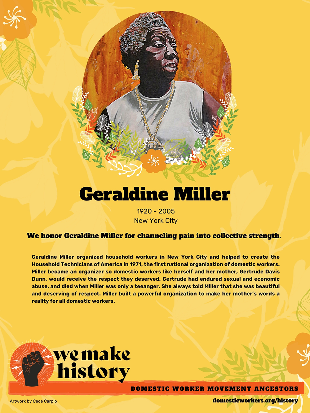 Domestic Worker Ancestors: Geraldine Miller