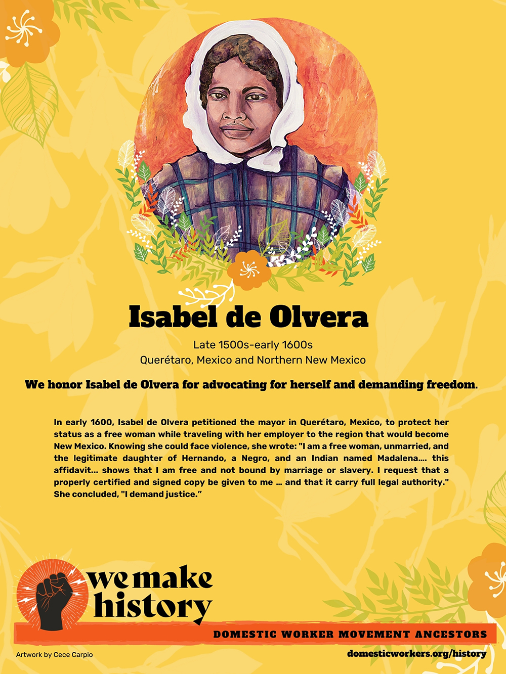 Domestic Worker Ancestors: Isabel De Olvera