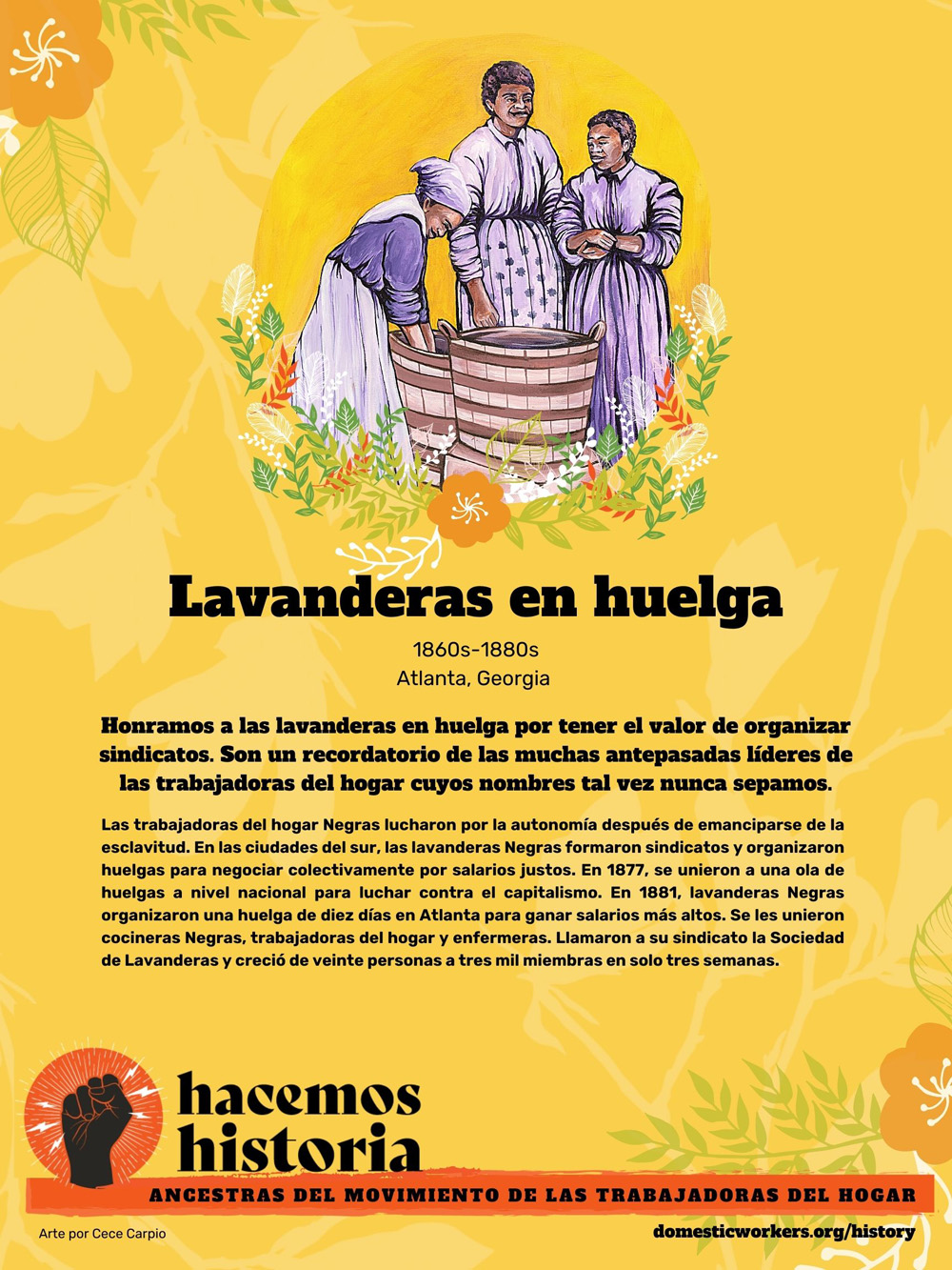 Retratos de las ancestras del movimiento de trabajadoras de hogar: Lavanderas en huelga