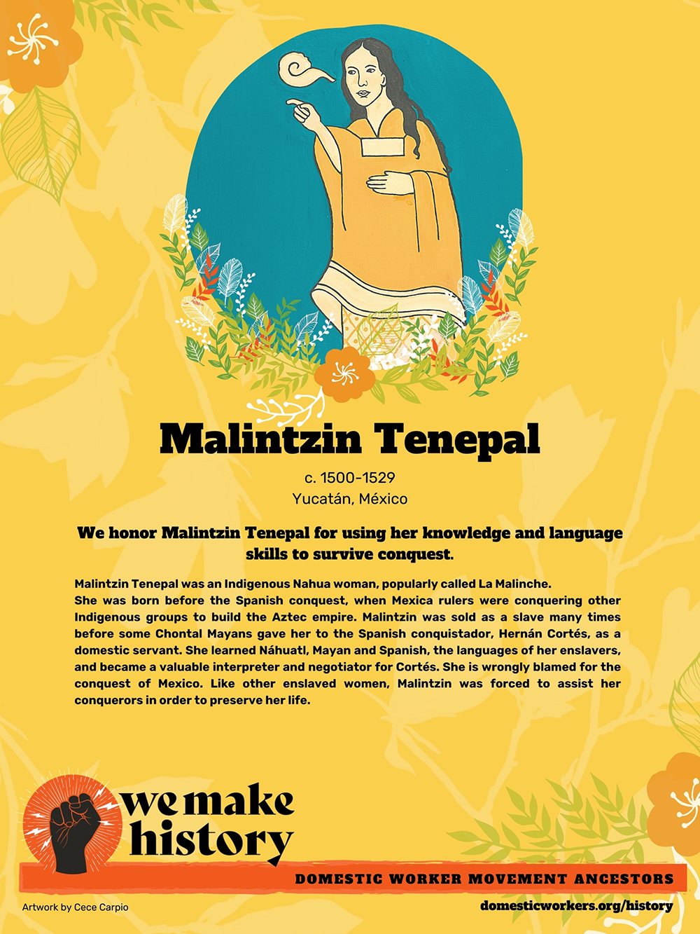 Domestic Worker Ancestors: Malintzin Tenepal