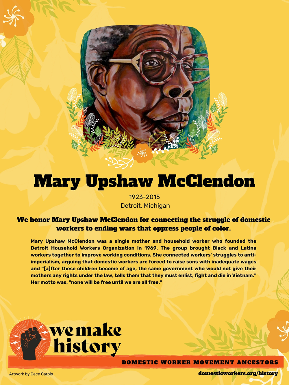 Domestic Worker Ancestors: Mary Upshaw McClendon