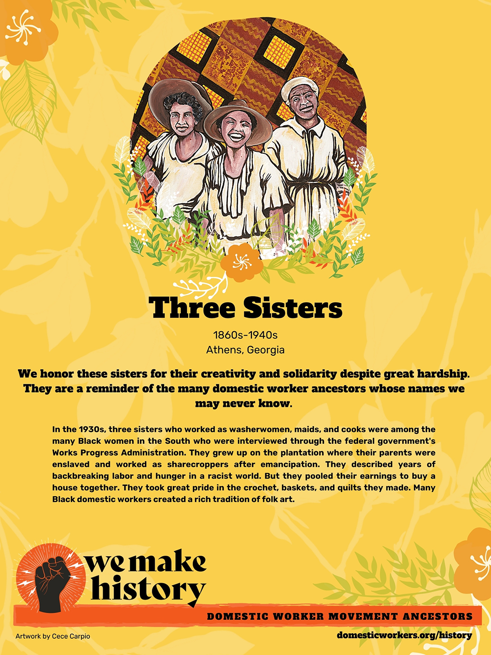 Domestic Worker Ancestors: Three Sisters