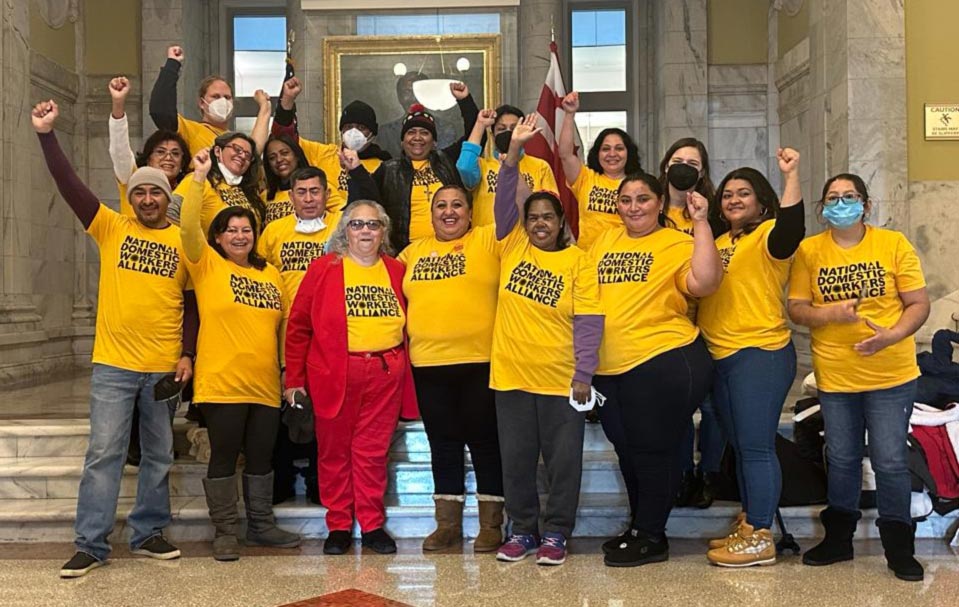 NDWA members celebrating the passage of the DC Domestic Workers Bill of Rights