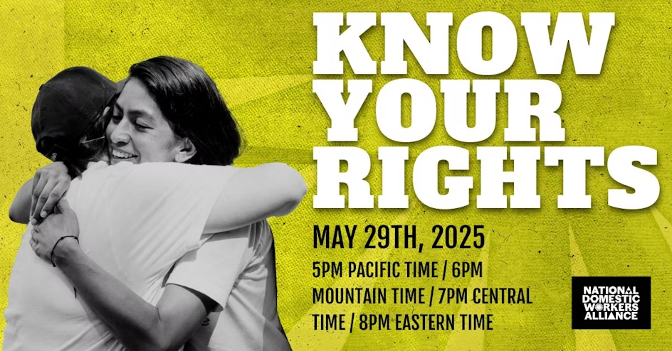 Know Your Rights: Thursday, May 29th at 5pm Pacific Time / 6pm Mountain Time / 7pm Central Time / 8pm Eastern Time