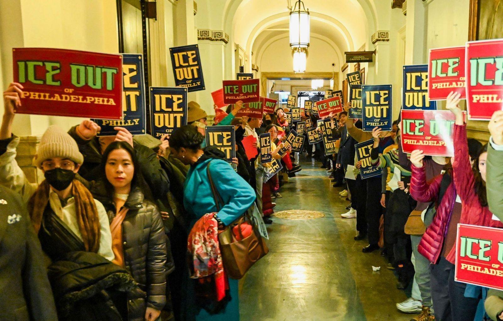 At the introduction of the ICE Out Philly legislation
