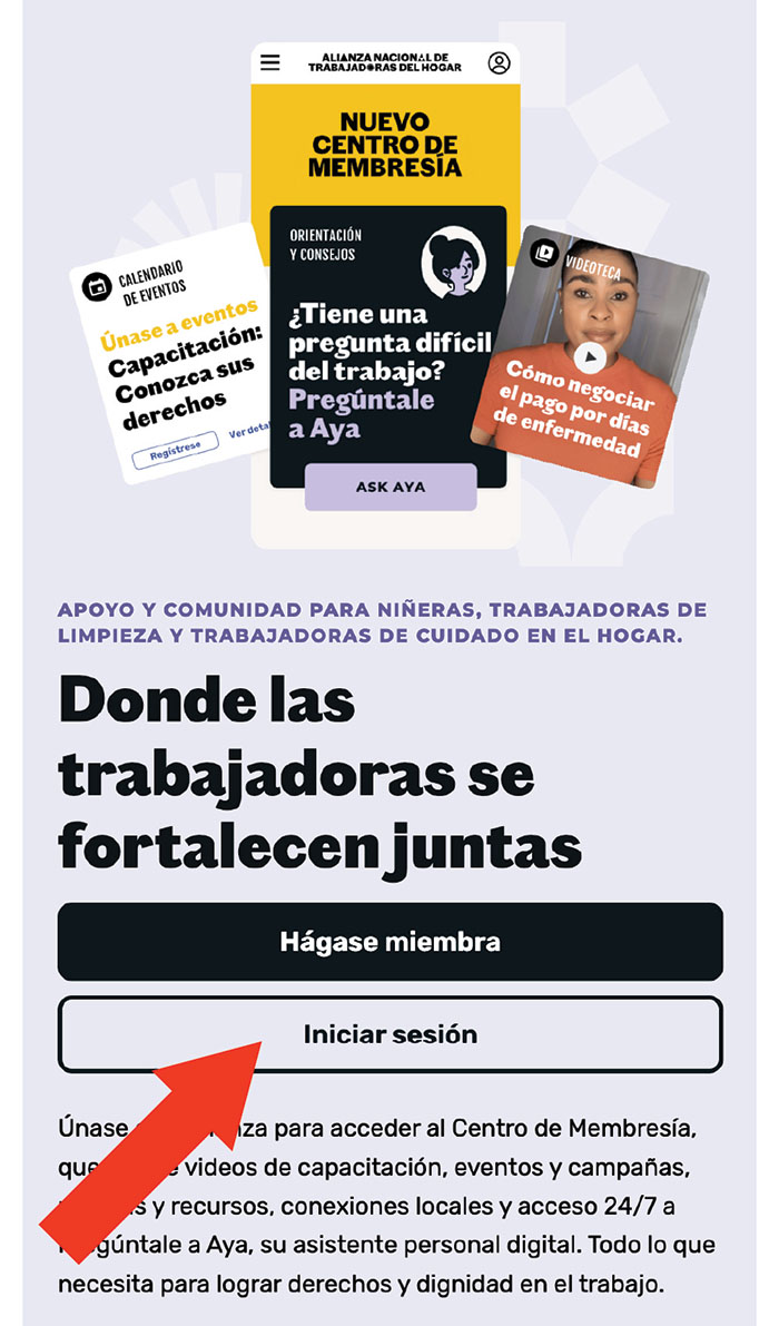 Haga clic en el botón lila que dice, Iniciar Sesión